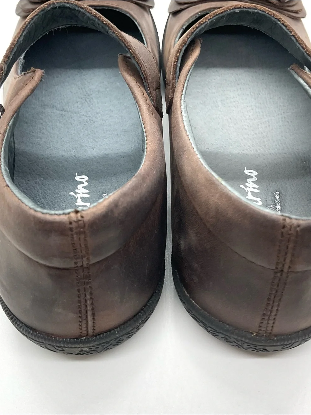 Naturino Brown oily leather Mary Jane Shoes with Knot Accent euro 33